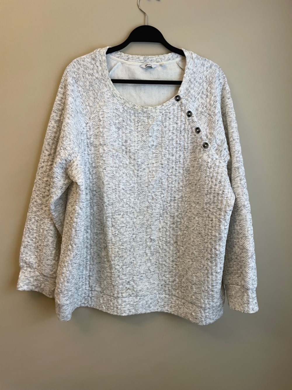 Reitmans LongSleeve Crew Neck Sweatshirt with Cable Knit Stitches Size 2X